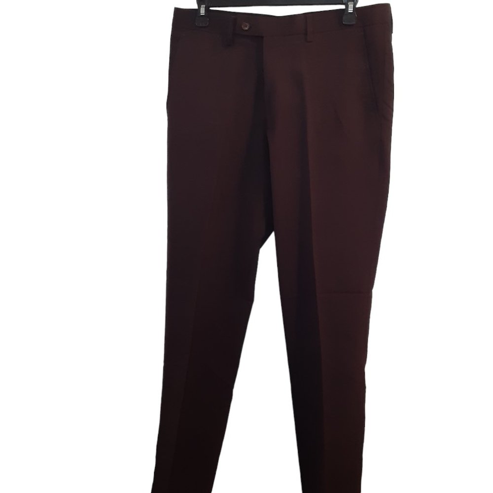 Rich Cocoa Brown Men's 32x33 Dress Slacks/Trousers Amazon's Find Brand - Picture 2 of 13